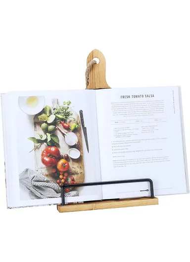 Kitchen Wooden Recipe Tablet Holder Restaurant Menu Stand Display Rack