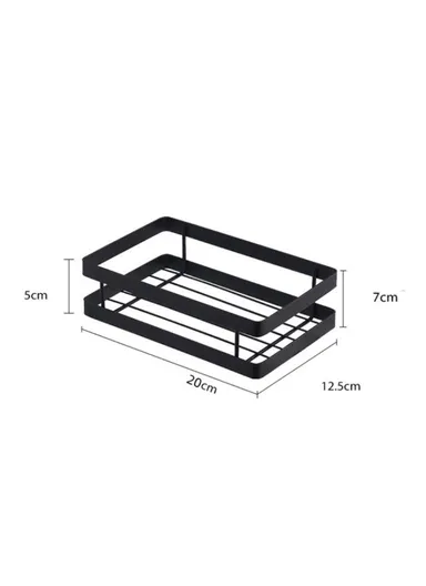 20cm Stainless Steel Seasoning Bottle Rack Organizer, Spice Gripper Bottle Jar Rack Holder Storage Hanger (L20 x W12.5 x H7)cm