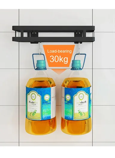 20cm Stainless Steel Seasoning Bottle Rack Organizer, Spice Gripper Bottle Jar Rack Holder Storage Hanger (L20 x W12.5 x H7)cm