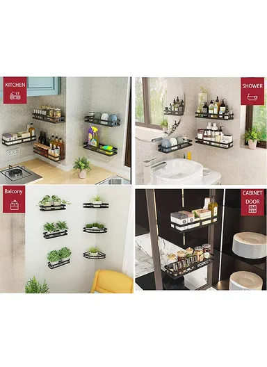 20cm Stainless Steel Seasoning Bottle Rack Organizer, Spice Gripper Bottle Jar Rack Holder Storage Hanger (L20 x W12.5 x H7)cm