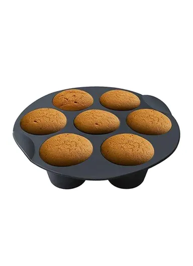 10-Pcs Set Air Fryer Accessory Kit for 3.2QT-5.8QT Air Fryer Frying Baking Pan Rack Pizza Tray Pot Metal Holder Set - 7-inch