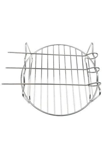 10-Pcs Set Air Fryer Accessory Kit for 3.2QT-5.8QT Air Fryer Frying Baking Pan Rack Pizza Tray Pot Metal Holder Set - 8-inch