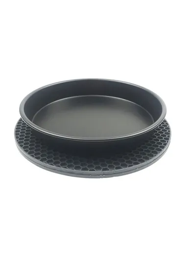 10-Pcs Set Air Fryer Accessory Kit for 3.2QT-5.8QT Air Fryer Frying Baking Pan Rack Pizza Tray Pot Metal Holder Set - 8-inch