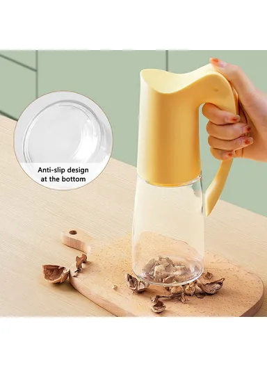 500ml High Borosilicate Glass Oil Storage Bottle Kitchen Pouring Oil Bottle - Grey