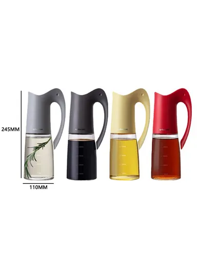 500ml High Borosilicate Glass Oil Storage Bottle Kitchen Pouring Oil Bottle - Red