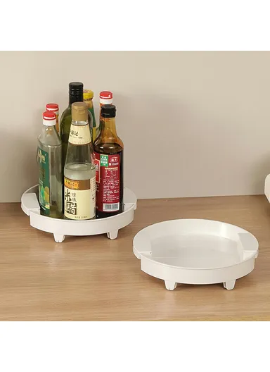 Expandable Kitchen Spice Rack Organizer, Multi-Purpose Turntable Storage Holder (D25-31 x H5.5)cm