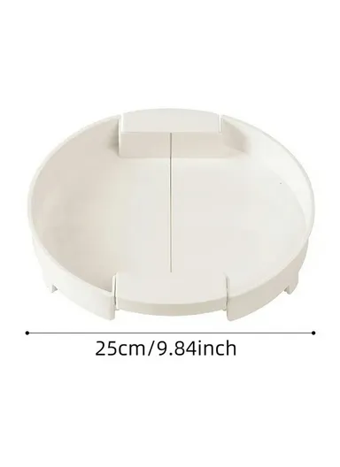 Expandable Kitchen Spice Rack Organizer, Multi-Purpose Turntable Storage Holder (D25-31 x H5.5)cm