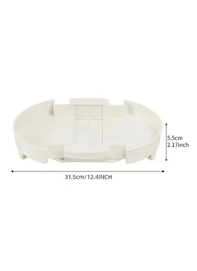 Expandable Kitchen Spice Rack Organizer, Multi-Purpose Turntable Storage Holder (D25-31 x H5.5)cm