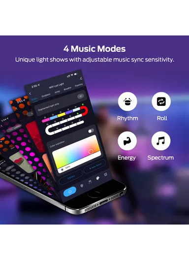 3-Pcs DIY Hexagonal Honeycomb LED Light RGBIC LED Wall Lamp with Smart APP Voice Control 