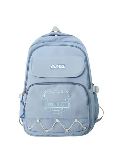 Nylon Laptop Shoulders Bag Handbag Students School Bag Bookbag Girls Travel Backpack - Pink