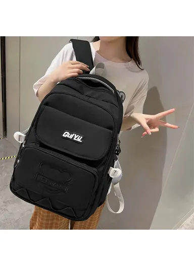 Nylon Laptop Shoulders Bag Handbag Students School Bag Bookbag Girls Travel Backpack - Purple