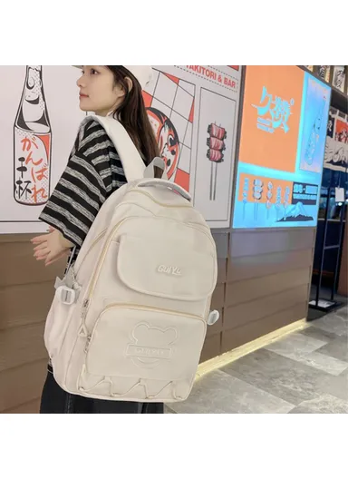 Nylon Laptop Shoulders Bag Handbag Students School Bag Bookbag Girls Travel Backpack - Purple