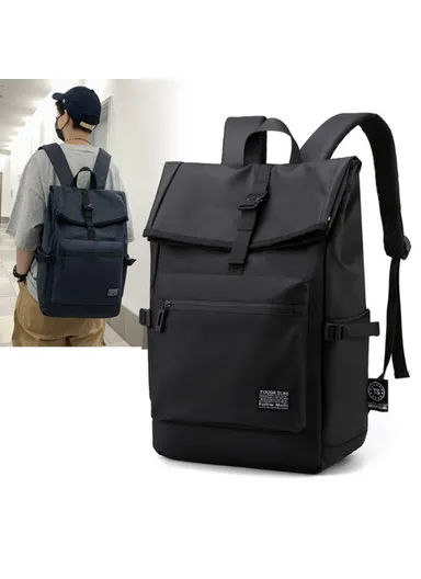16-Inch Laptop Backpack, Large Capacity Oxford Cloth Travel Bag (W28 x D14 x H44)cm - Blue