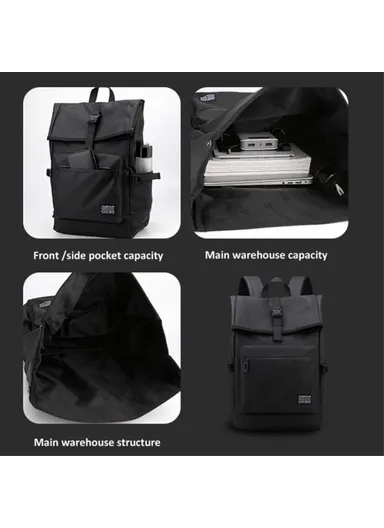 16-Inch Laptop Backpack, Large Capacity Oxford Cloth Travel Bag (W28 x D14 x H44)cm - Blue