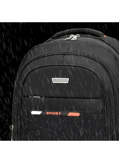 20L Oxford Cloth Travel Backpack, Dual Shoulder Laptop Bag with USB Port ZWX-6010 Size S (W33 x D17 x H47)cm - Red