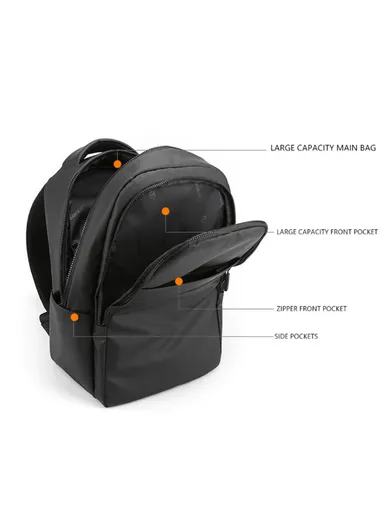 21L Men Nylon Shoulder Bag, Large Capacity 15.6 Inch Laptop Backpack 3402 (W29 x D17 x H44)cm - Dark Blue