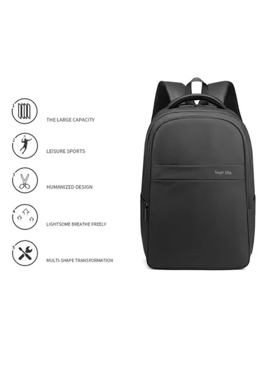 21L Men Nylon Shoulder Bag, Large Capacity 15.6 Inch Laptop Backpack 3402 (W29 x D17 x H44)cm - Grey