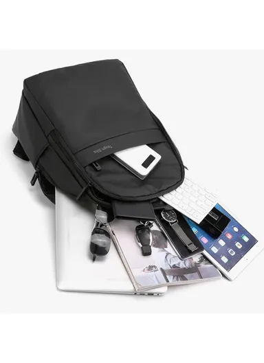 21L Men Nylon Shoulder Bag, Large Capacity 15.6 Inch Laptop Backpack 3402 (W29 x D17 x H44)cm - Grey