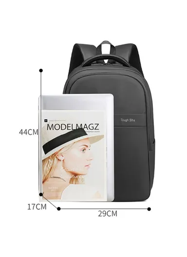 21L Men Nylon Shoulder Bag, Large Capacity 15.6 Inch Laptop Backpack 3402 (W29 x D17 x H44)cm - Grey