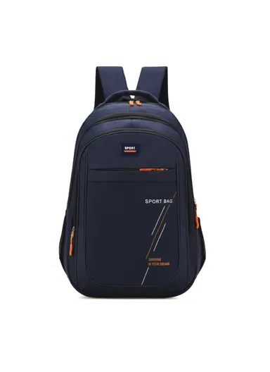 36-55L Lightweight Sport Oxford Cloth Backpack Schoolbag Travel Laptop Dual Shoulders Bag (W30 x D14 x H45) cm- Blue