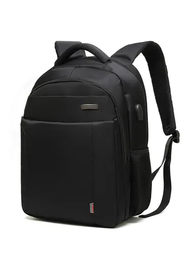 Business Shoulder Bag with External USB Port Waterproof 15.6-inch Laptop Backpack  CB-2037S - Black