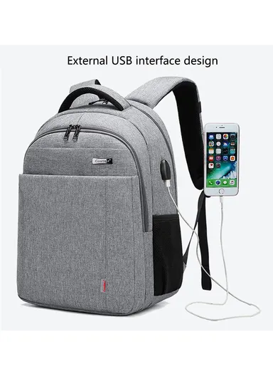 Business Shoulder Bag with External USB Port Waterproof 15.6-inch Laptop Backpack  CB-2037S - Black