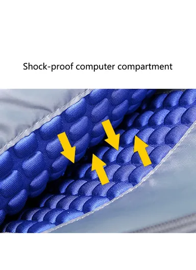 Business Shoulder Bag with External USB Port Waterproof 15.6-inch Laptop Backpack  CB-2037S - Black