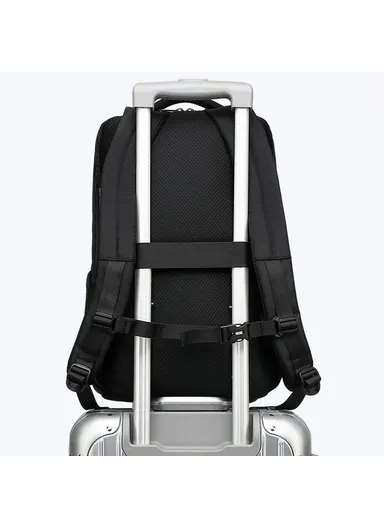 Men's Business Travel Backpack, Anti-Splash Large Capacity Laptop Dual Shoulder Bag CB-8273 (W29 x D14 x H44)cm - Black