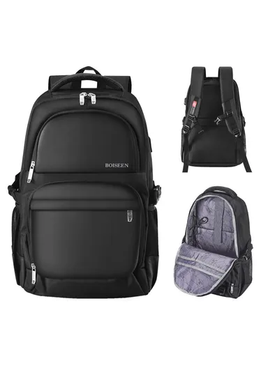 USB Port Dual Shoulders Bag Waterproof Nylon Laptop Backpack Travel Daypack 3878 (W32 x D20 x H50)cm