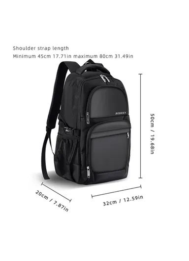 USB Port Dual Shoulders Bag Waterproof Nylon Laptop Backpack Travel Daypack 3878 (W32 x D20 x H50)cm