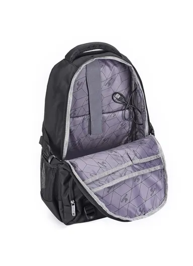 USB Port Dual Shoulders Bag Waterproof Nylon Laptop Backpack Travel Daypack 3878 (W32 x D20 x H50)cm