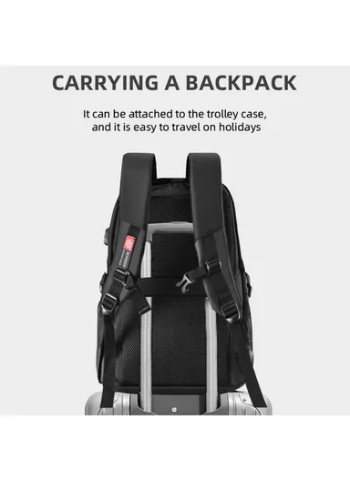 USB Port Dual Shoulders Bag Waterproof Nylon Laptop Backpack Travel Daypack 3878 (W32 x D20 x H50)cm