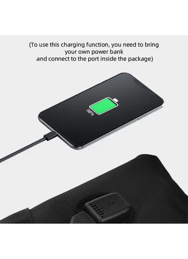 USB Port Dual Shoulders Bag Waterproof Nylon Laptop Backpack Travel Daypack 3878 (W32 x D20 x H50)cm