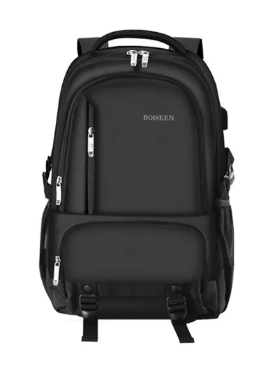 Men's Waterproof Nylon Laptop Backpack Travel Daypack USB Port Dual-Shoulder Bag 3879 (W32 x D20 x H50)cm