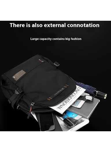 Men Travel Commute Laptop Backpack Nylon Large Capacity Student Casual Daypack 8107 - Dark Blue