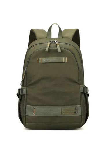 Men Travel Commute Laptop Backpack Nylon Large Capacity Student Casual Daypack 8107 - Army Green