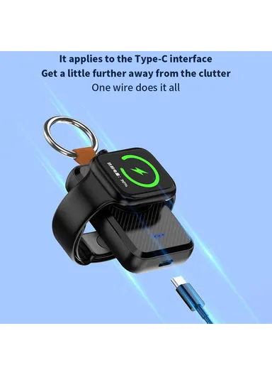 2000mAh Magnetic Wireless Charger for Apple Watch Mini Power Bank S1 - White