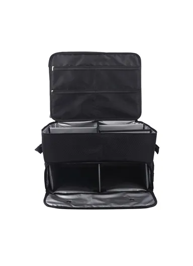 Folding Golf Organizer Bag Portable Clothing Storage Case with Shoes Compartment LI2158 - Black