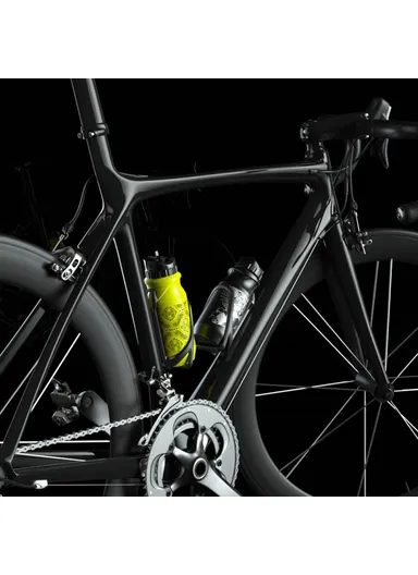 0.6L Sports Water Bottle Mountain Bike Water Bottle Cup for Outdoors Camping Cycling Fitness Gym - Orangutan / Black