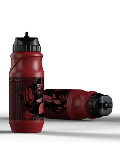 0.6L Sports Water Bottle Mountain Bike Water Bottle Cup for Outdoors Camping Cycling Fitness Gym - Orangutan / Red