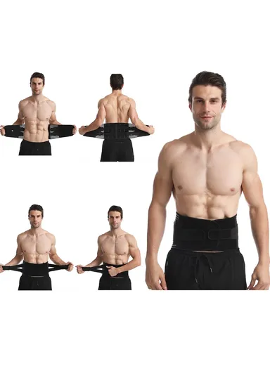 Double Pull Back Lumbar Support Belt, Waist Orthopedic Corset Spine Decompression Waist Trainer Brace &amp; Back Pain Relief - S