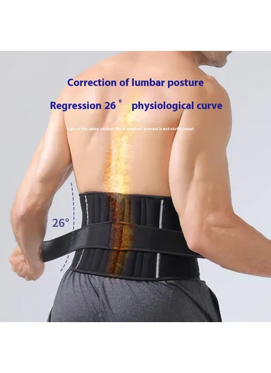 Back Support Lumbar Support Belt, Lower Back Brace Waist Protection Strap AB128 (L88 x W19.5)cm - L