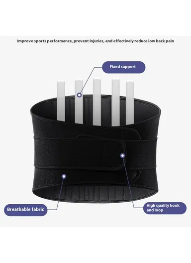 Back Support Lumbar Support Belt, Lower Back Brace Waist Protection Strap AB128 (L88 x W19.5)cm - L