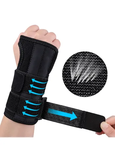 Adjustable Wrist Support Brace with Removable Aluminum Splint 015 (L30.8 x W17.5)cm - Left
