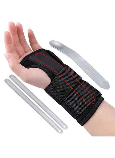 Adjustable Wrist Support Brace with Removable Aluminum Splint 015 (L30.8 x W17.5)cm - Left