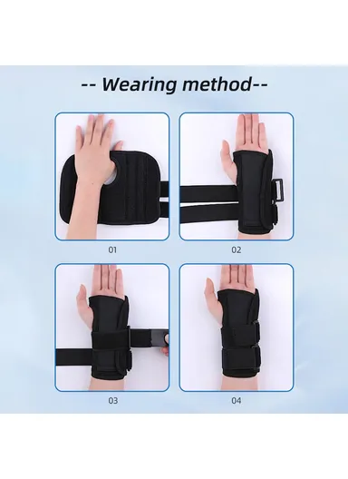 Adjustable Wrist Support Brace with Removable Aluminum Splint 015 (L30.8 x W17.5)cm - Left