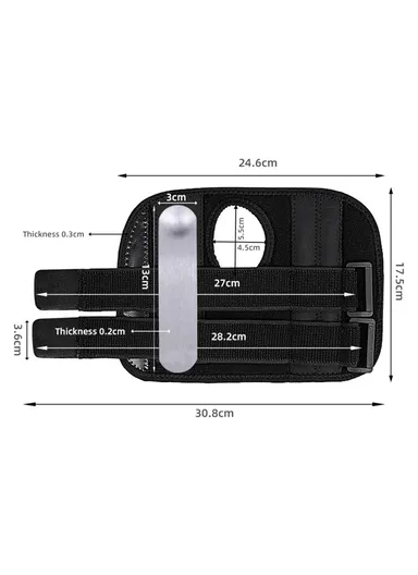Adjustable Wrist Support Brace with Removable Aluminum Splint 015 (L30.8 x W17.5)cm - Left