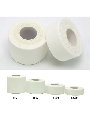 Athletic Tape Cotton Cloth, Sports Muscle Patch Kinesiology Tape Muscle Protective Gear, (D3.8 x H9.14)cm - Skin Color