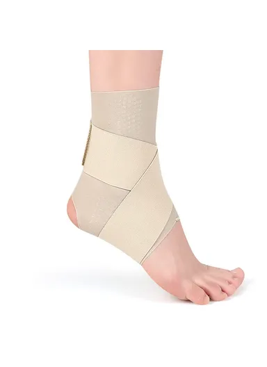 1-Pc Ankle Support Brace, Multi-Use Fitness Outdoor Sports Compression Ankle Guard - Skin Color / XL