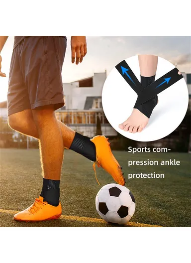 1-Pc Ankle Support Brace, Multi-Use Fitness Outdoor Sports Compression Ankle Guard - Skin Color / XL